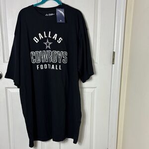 New NFL Dallas Cowboys Black Graphic Short Sleeve Tee size 3XL Tall 100% Cotton